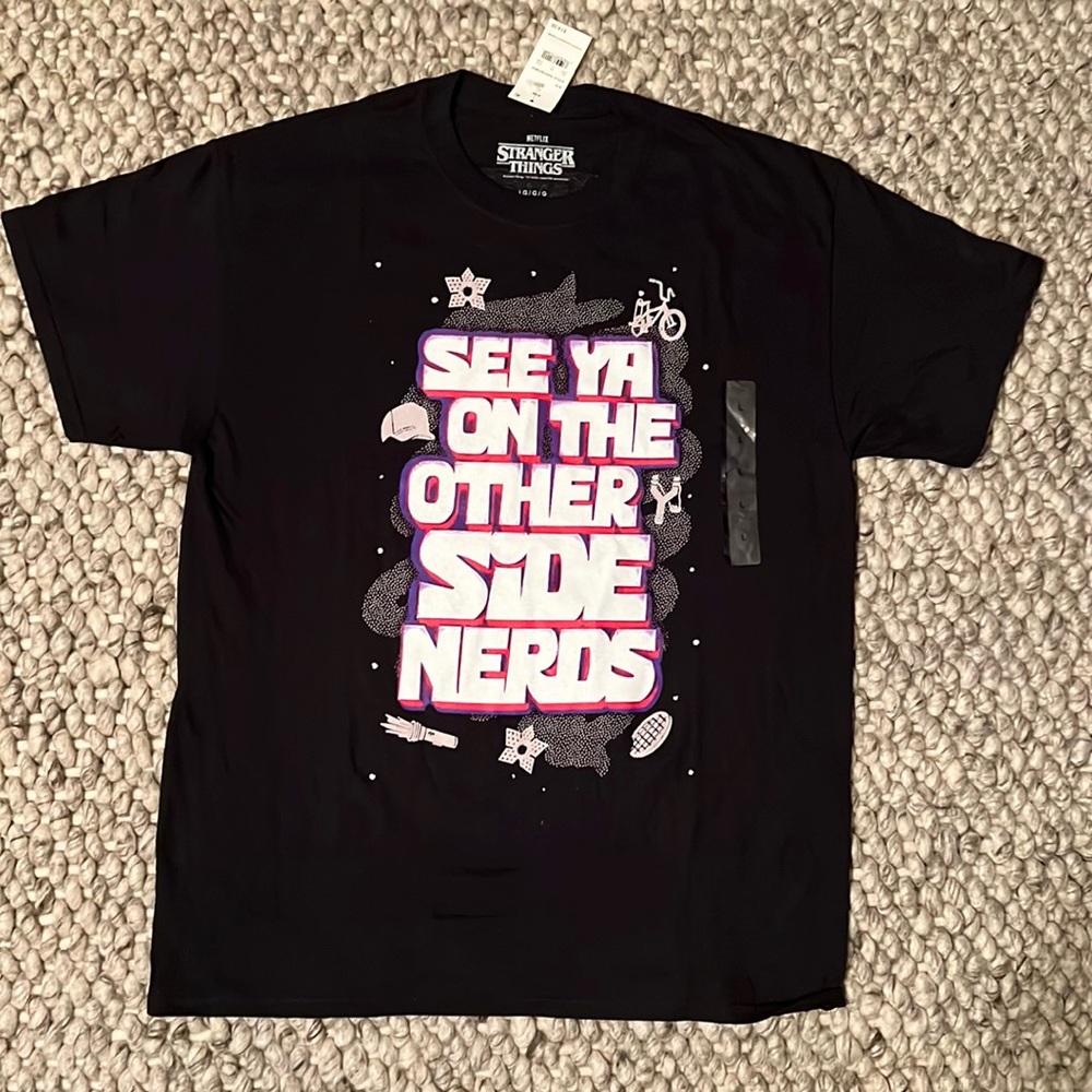 NWT- Stranger Things- See Ya On the Other Side Nerds T Shirt